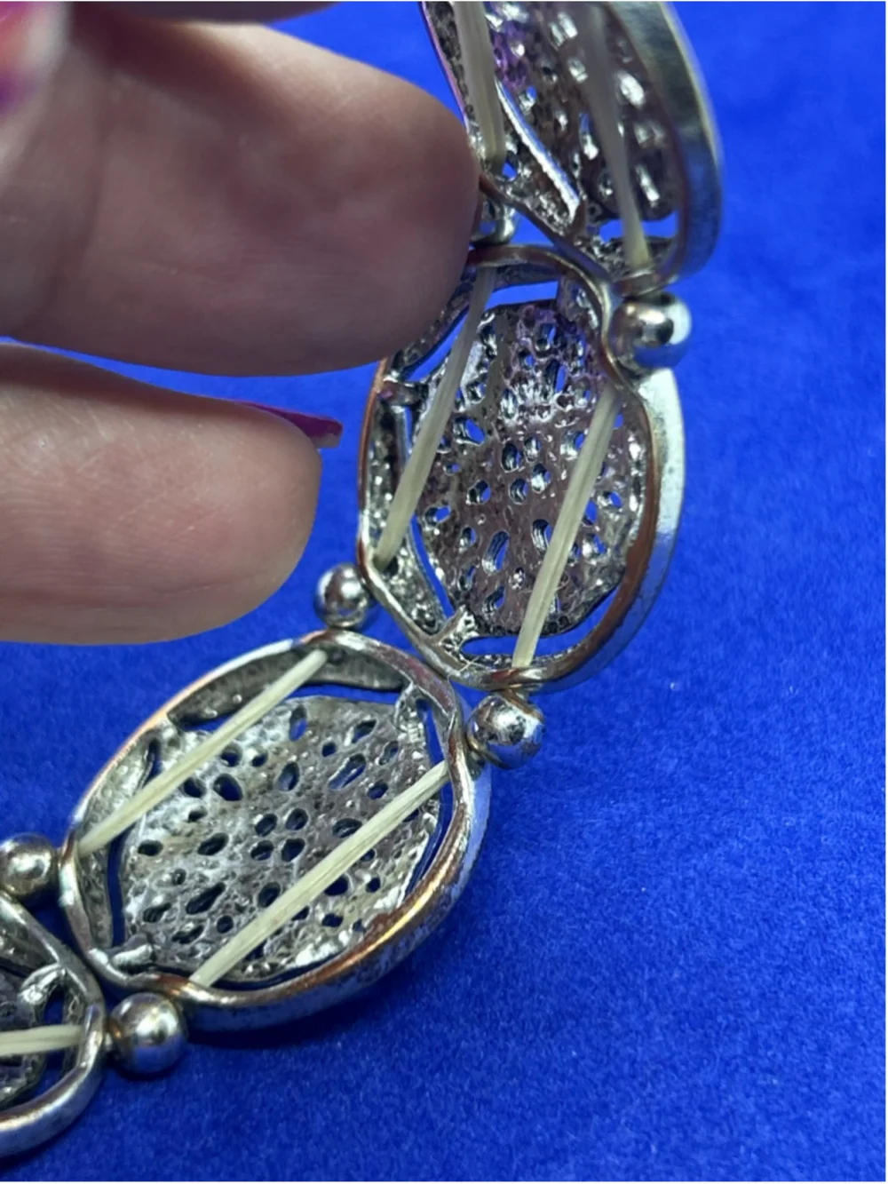 Women's Unbranded Silver Filigree Stretch Bracelet One Size